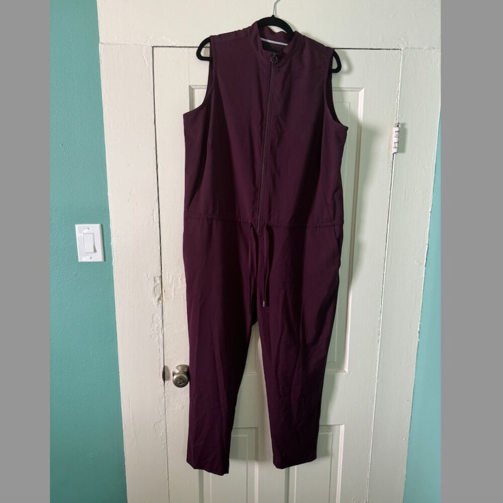Wildfang Wine Sleeveless Jumpsuit